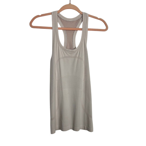 Lululemon Pink Haze Swiftly Tech Racerback Tank Top 2.0 Waist Length - Size ~4 (See notes, No Size Tag, Fits Like A 4)