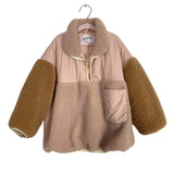Zara Tan/Blush Color Block Fleece Zip Pullover and Lined Fleece Pants Set-Size 4-5Y (see notes, sold as a set)