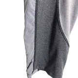 Avia Black/Gray/Charcoal Gray Mesh Panel Cropped Leggings- Size L (see notes, Inseam 20”)