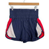 Free People Movement Navy Red and Grey Shorts- Size M