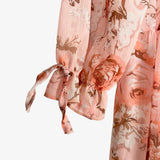 OSBLUE Pink Floral Button Up Dress NWT- Size L