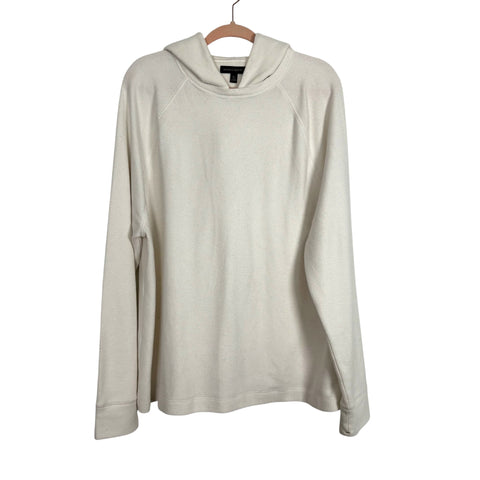 Banana Republic White Hooded Pullover - Size Men's XL