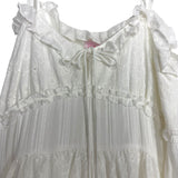 Pink Lily White Eyelet Ruffle Tiered Dress- Size S (sold out online)