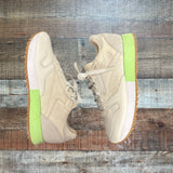 Reebok Cream Suede and Leather Sneakers- Size 6.5