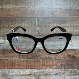 Peepers Black Blue Light Reading Glasses +0.00 NWT