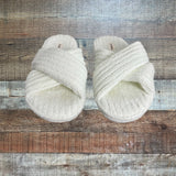 SOMA White Terry Cotton Slippers - Size L