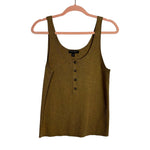 Banana Republic Supima Cotton Brown Knit Button Tank- Size M