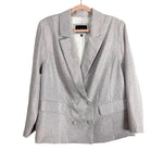Eloquii Silver Glitter Shimmer Double Breasted Blazer- Size 14