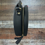 Zara Black Embroidered Hard Case Handbag (see notes)