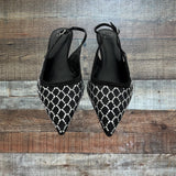 A New Day Black Mesh Rhinestone Low Pump- Size 8.5