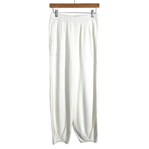No Brand Ivory Knit with Gathered Cuffs Lounge Pants- Size S (Inseam 25.5”)