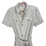 Paige Cream Denim Jumpsuit- Size 12 (see notes)
