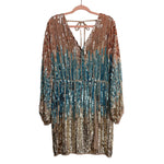 River Island Ombre Sequin Back Tie Dress- Size UK 18 (sold out online)