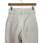Lucy Paris Cream Paperbag Waist Faux Leather Pants- Size S (see notes, Inseam 27”)