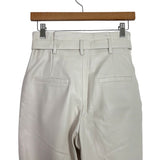 Lucy Paris Cream Paperbag Waist Faux Leather Pants- Size S (see notes, Inseam 27”)