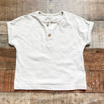 Next Baby Beige Button Tee- Size 6-9M