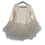 iloveplum Cream Long Sleeve Tutu Dress - Size 2Y