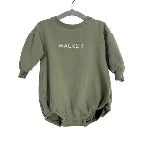 Caden Lane Olive "Walker" Bubble Outfit - Size 6-12M