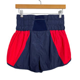 Free People Movement Navy Red and Grey Shorts- Size M