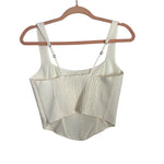 Abercrombie & Fitch Off White Fitted Tank Top - Size S