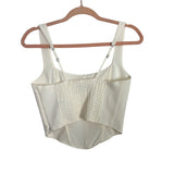 Abercrombie & Fitch Off White Fitted Tank Top - Size S