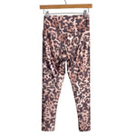 Onzie Mocha/Brown/White Animal Print Leggings- Size S/M (Inseam 25”)