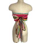 FATE Striped Smocked Back Bandana Top- Size S (we have matching skirt)