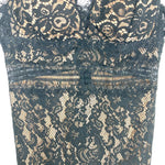 Just Me Black Lace Exposed Middle Dress- Size S