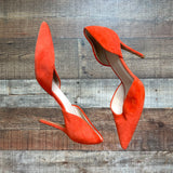 Marc Fisher Orange Suede Stilettos- Size 8.5 (see notes)