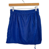 Free People Blue Velvet Side Ruched Mini Skirt - Size 0