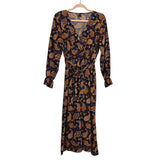 Shein Navy Paisley Printed Dress - Size M