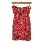 White Fox Red Floral Print Strapless Dress NWT - Size S (See Notes)
