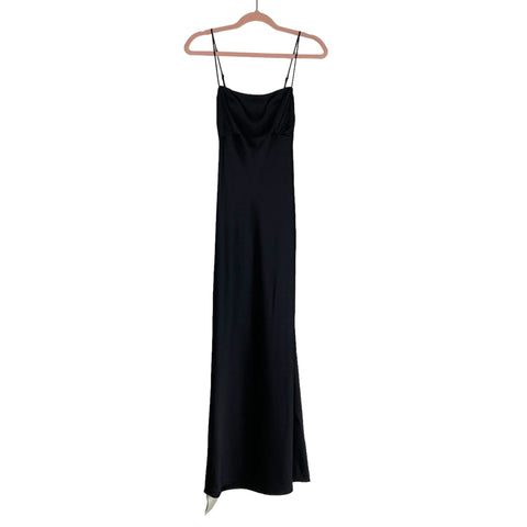 Abercrombie & Fitch Black Satin Exposed Back Dress NWT- Size S