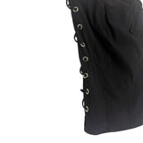 MOTEL Black Lace Up Sides Strapless Top- Size S