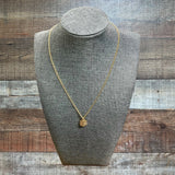 No Brand Gold with Rhinestone J and Z Pendants Necklace (Brand New)