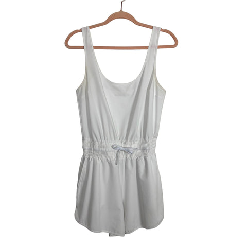 Abercrombie & Fitch White Elastic Waistband Romper - Size S (See Notes)