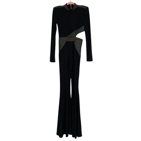 Zhivago Black Message to Love Side Cutout Jumpsuit NWT- Size US 4 The Saved Collection Zhivago Black Message to Love Side Cutout Jumpsuit NWT- Size US 4 The Saved Collection