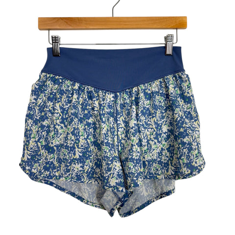 Offline By Aerie Light Blue Floral Print Shorts - Size M
