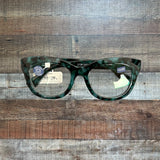 Peepers Green Tortoise Blue Light Reading Glasses +0.00 NWT