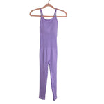 RXRXCOCO Purple Ribbed Padded with Back Criss Cross Straps Jumpsuit NWT- Size M