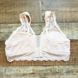 Aerie Light Peach Lace Padded Bralette- Size XL