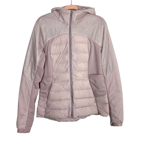 Lululemon Light Pink Hooded Goose Down Jacket- Size 12