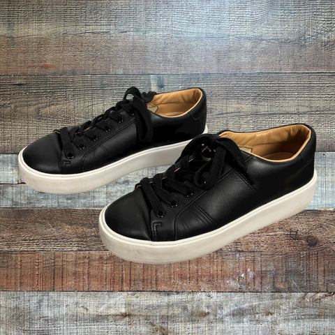 GREATS Brooklyn Black Royal Platform Leather Sneakers - Size US 7