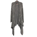 Jessica Simpson Black and White Waterfall Front Cardigan- Size L