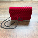 White House Black Market Red Velvet Handbag (Like new with Dust Bag, sold out online)