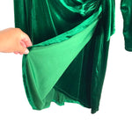 Eloquii Emerald Green Velvet Mock Neck Faux Wrap Mini Dress-Size 14 (sold out online)