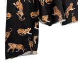 Maeve by Anthropologie Black Tiger Print Raw Hem Top- Size M