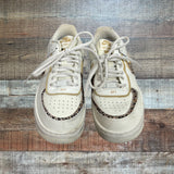 Pre-Owned Nike Air Force 1 White and Leopard Sneakers- Size 8.5 (see notes)