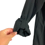 Mott50 UPF 50+ Black Button Up Roll Tab Sleeve Top- Size S