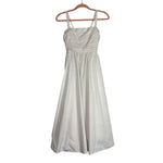 Abercrombie & Fitch White Pleated Bodice Sun Dress- Size XXS (see notes)